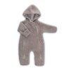 Zimní overal merino fleece s kapucí dva zipy IOBIO - písková