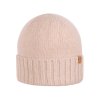 Dětská merino čepice s kašmírem žebrovaný lem Pure Pure - světle béžová
