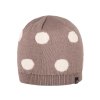 Dětská merino čepice Pure Pure - puntíky na šedé
