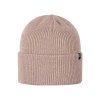 Velmi teplá merino čepice žebrovaná s ohrnovacím lemem Pure Pure s kašmírem - dámská - cappuccino