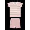 Set tričko a šortky bambus Hust and Claire - růžový pruh