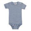 Body PROUŽKY kr. rukáv merino/hedvábí JOHA - modrá