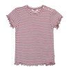 Tričko PROUŽKY krátký rukáv merino/hedvábí JOHA - vřesová