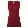 Dámské tílko merino/hedvábí Engel červené prodloužené