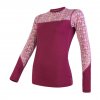 Sensor merino impress dámské triko dl. rukáv lilla/patterns