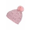 Pletená čepice s bambulí Nordic mpDenmark růžová vzor