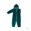 Zimní overal merino fleece s kapucí iobio emerald jeden zip