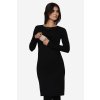 Kojicí šaty Milker merino/viskóza - černé