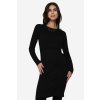 Kojicí šaty Milker merino/viskóza - černé