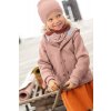 Merino bundička s kapucí na knoflíky Disana - starorůžová