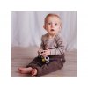 Rostoucí merino body Crawler - oříškový melír