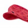 Glueckskind Sommerkappe Sonnenhut Schirmkappe Sonnenschutz Hut Kinder Maedchen uni himbeere rot rosa pink druck bedruckt 100 bio GOTS Merino Wolle Seide feder leicht duenn UV Schutz