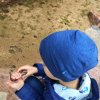 Podzimní čepice merino/hedvábí GlucksKind - modrá