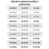 velikosti damske a panske ponozky a podkolenky