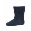 Merino ponožky MP Denmark tenké s protiskluzem tm. modrý melír