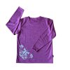 Glueckskind Langarmshirt zwetschke schmetterling merinowolle seide GOTS