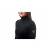 Dámská merino mikina Sensor Upper  krátký zip - černá