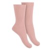 woman rib wool socks wool pink