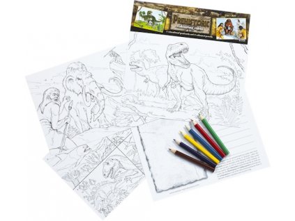 150 balicek vyfarbovacich vzdelavacich pohladnic pravek