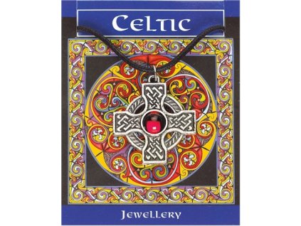 189 cinovy privesok kriz s nekonecnymi uzlami v kruhu s kamenom