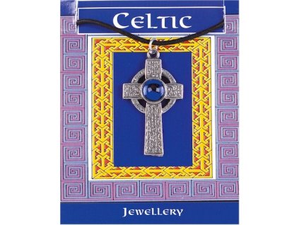 192 cinovy privesok kriz s nekonecnymi uzlami s kamenom