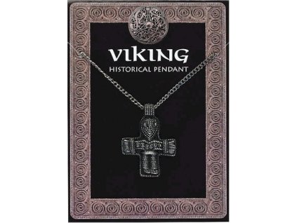 309 cinovy privesok amulet vikingskeho kriza s retiazkou