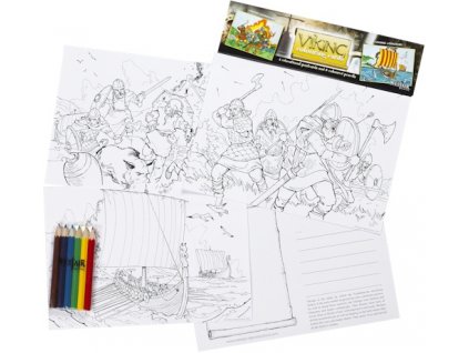 318 balicek vyfarbovacich vzdelavacich pohladnic vikingovia