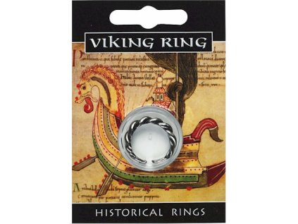 360 cinovy vikingsky prsten so skrutenym vzorom
