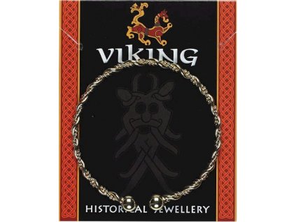 363 pozlateny vikingsky naramok so skrutenym vzorom