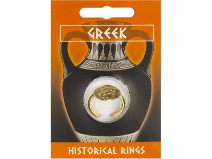 399 pozlateny prsten s greckou mincou so sovou