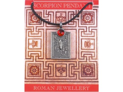 843 cinovy privesok skorpion s kamenom