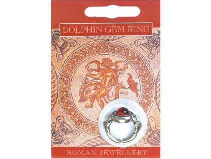 882 cinovy prsten delfin s kamenom