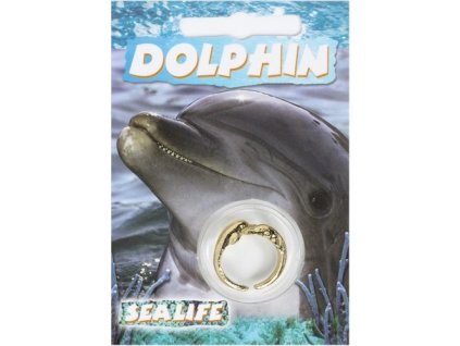 1086 pozlateny prsten delfin