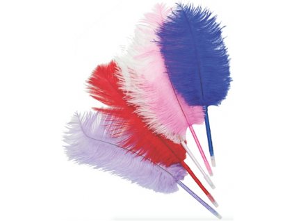 1608 pisacie pierko 30 35 cm pstrosie pierko