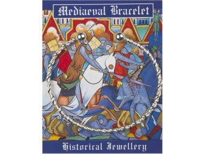 1617 postriebreny stredoveky skruteny naramok