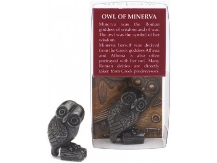 2124 miniaturna figurka sova minerva