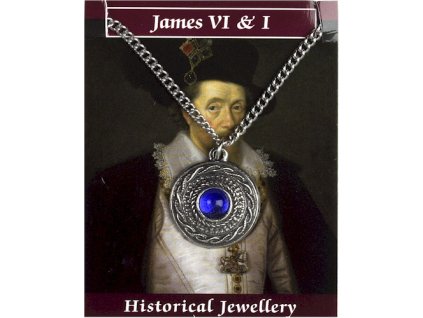 2337 cinovy privesok krala jakuba vi i s kamenom
