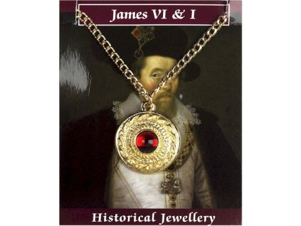 2340 pozlateny privesok krala jakuba vi i s kamenom