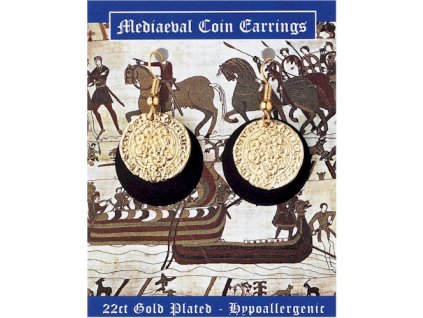 2478 pozlatene nausnice stredoveka minca