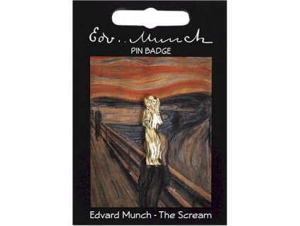 2607 edvard munch vykrik pozlateny odznak
