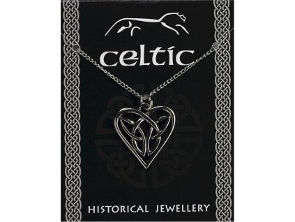 2673 1 keltsky cinovy privesok s retiazkou prepletane srdce