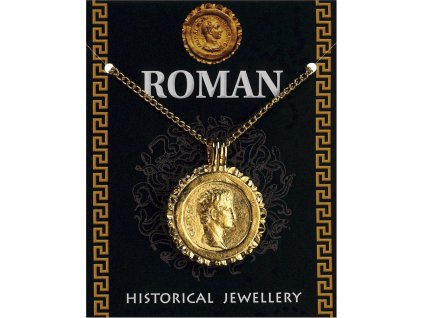 2706 1 rimsky pozlateny privesok minca caesara