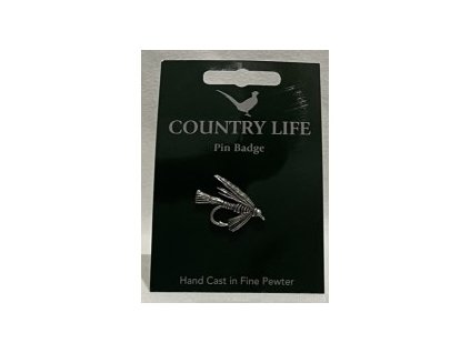 Cínový odznak - rybárska muška