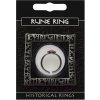 264 cinovy prsten s vikingskymi runami a kamenom