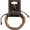 297 vikingsky hnedy kozeny pleteny naramok