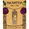 2928 1 cinovy privesok ruza so stvorcom mackintosh