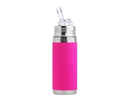 1 Pura termo flasa so slamkou 260ml Ruzova