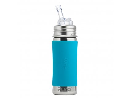 1 Pura nerezova flasa so slamkou 325ml Aqua