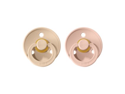 BIBS Colour cumliky z prirodneho kaucuku 2ks Vanilla+Blush