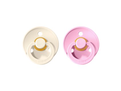BIBS Colour cumliky z prirodneho kaucuku 2ks Ivory+BabyPink